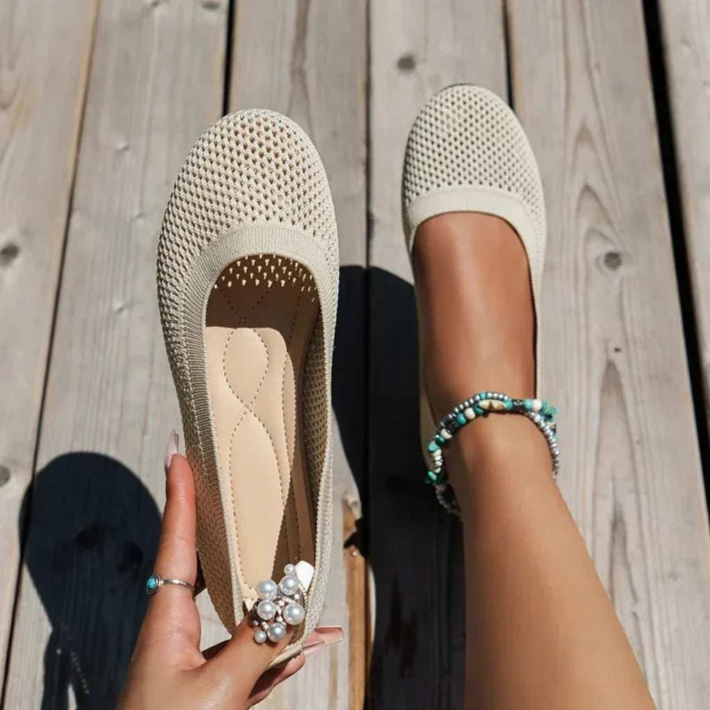 Stilfulde flade slip-on-sko til damer for sommerkomfort