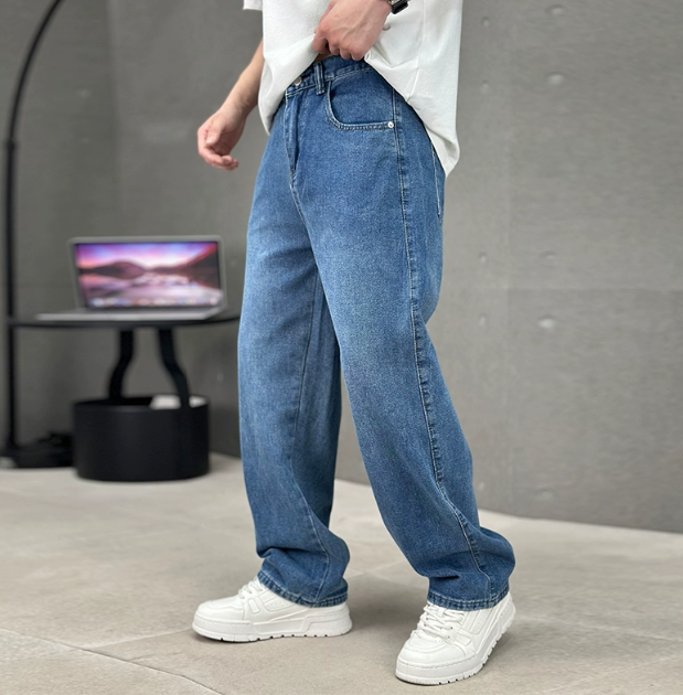 Stilfulde jeans med lige ben til mænd