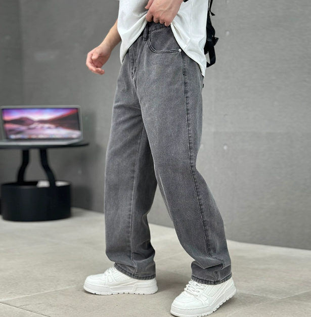 Stilfulde jeans med lige ben til mænd