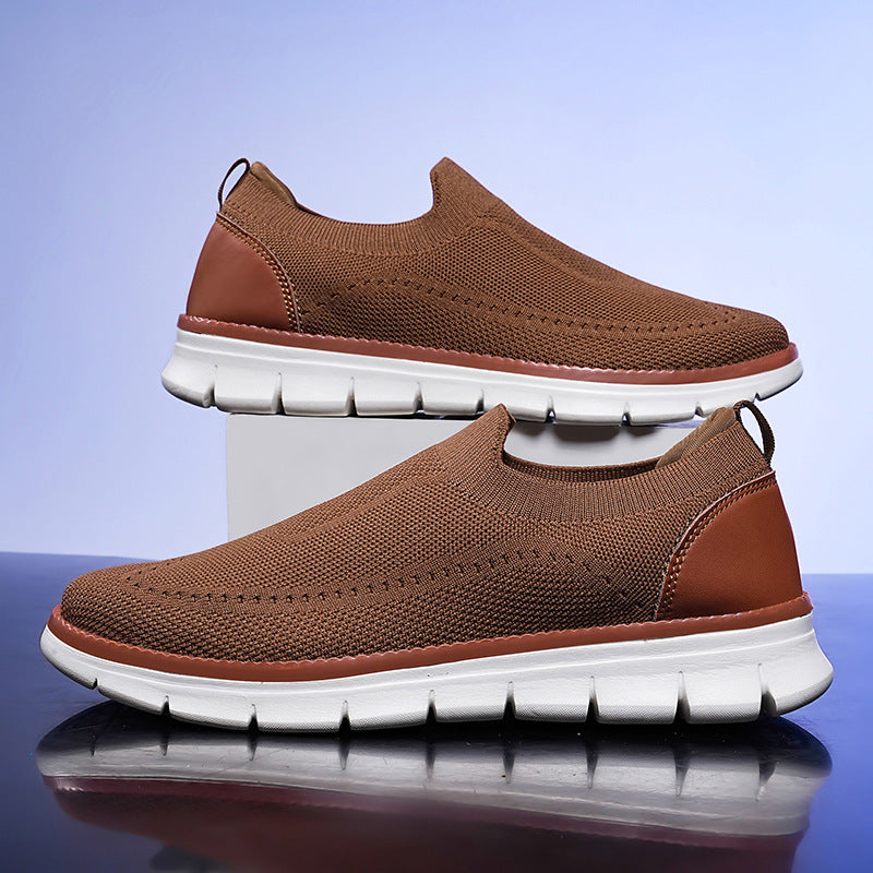 Strikkede slip-on-sneakers til herrer