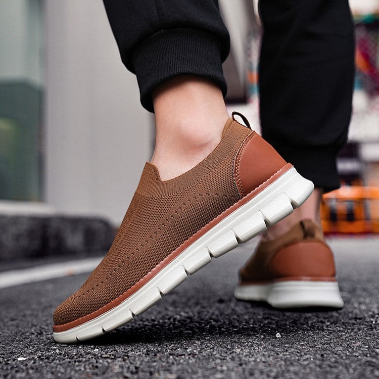 Strikkede slip-on-sneakers til herrer