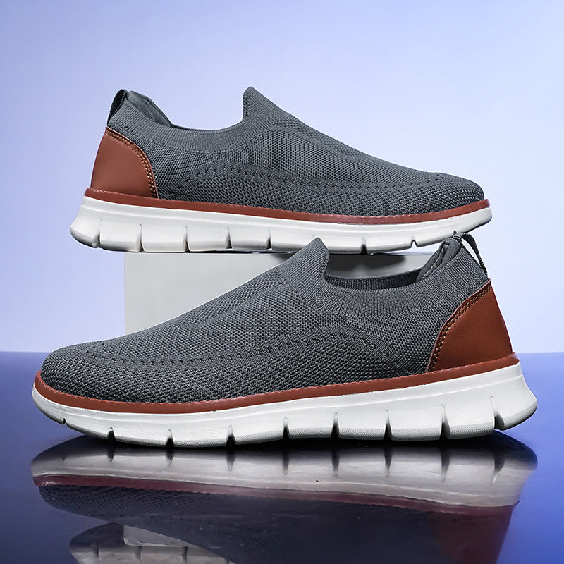 Strikkede slip-on-sneakers til herrer