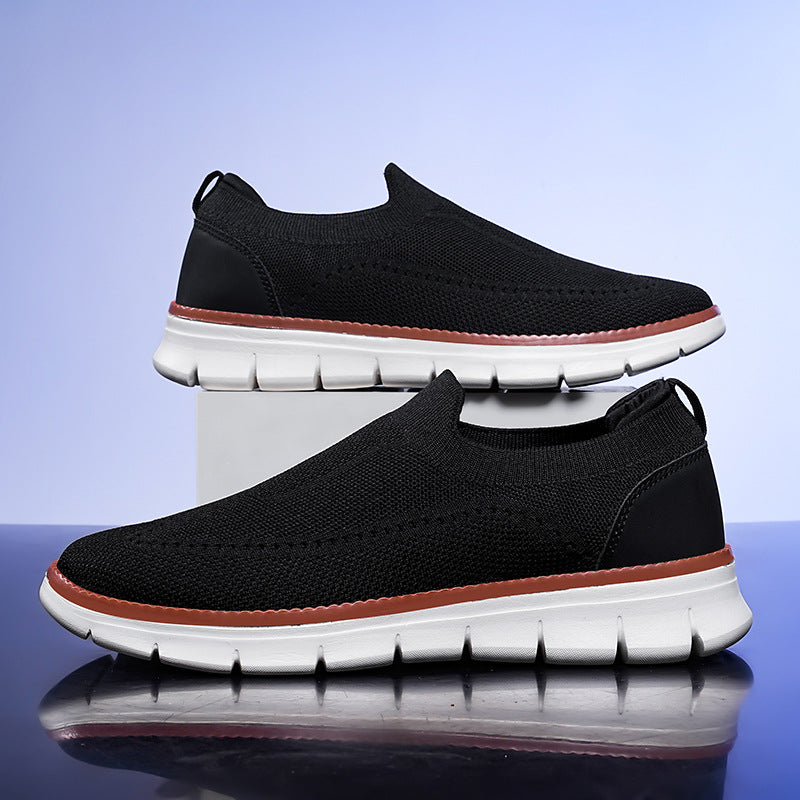 Strikkede slip-on-sneakers til herrer