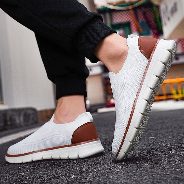 Strikkede slip-on-sneakers til herrer