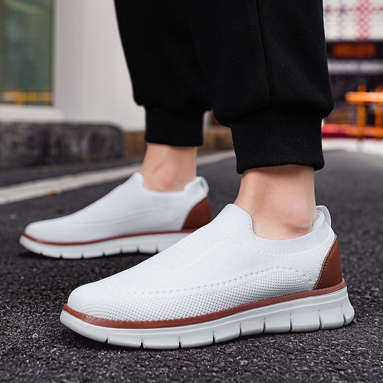 Strikkede slip-on-sneakers til herrer