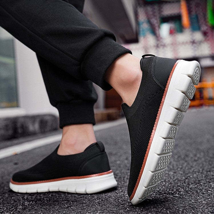 Strikkede slip-on-sneakers til herrer