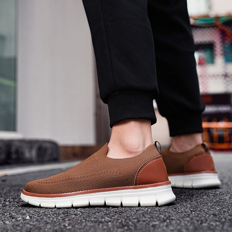 Strikkede slip-on-sneakers til herrer