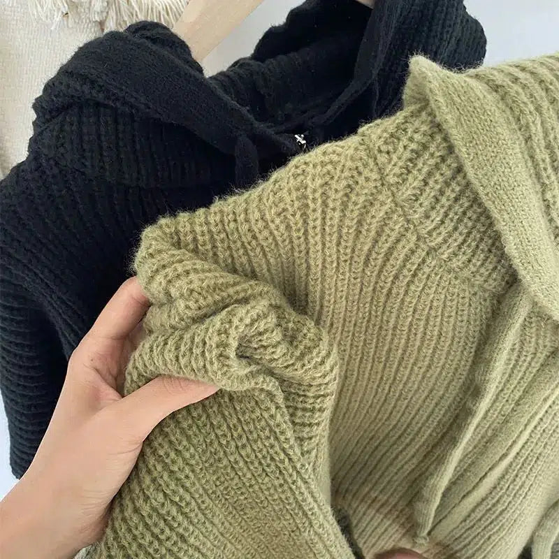Strikket cardigan med lynlås til damer