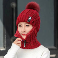 Strikket damebalaclava