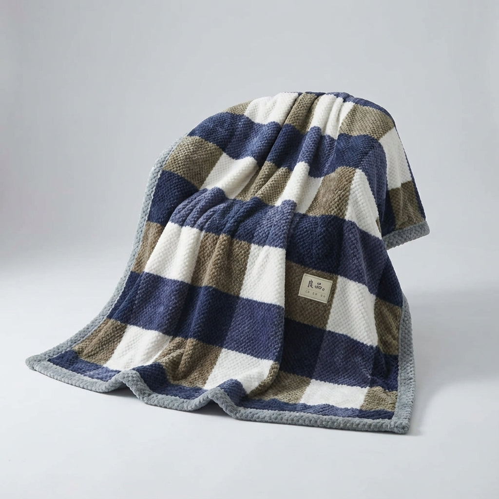 Strikket plaid