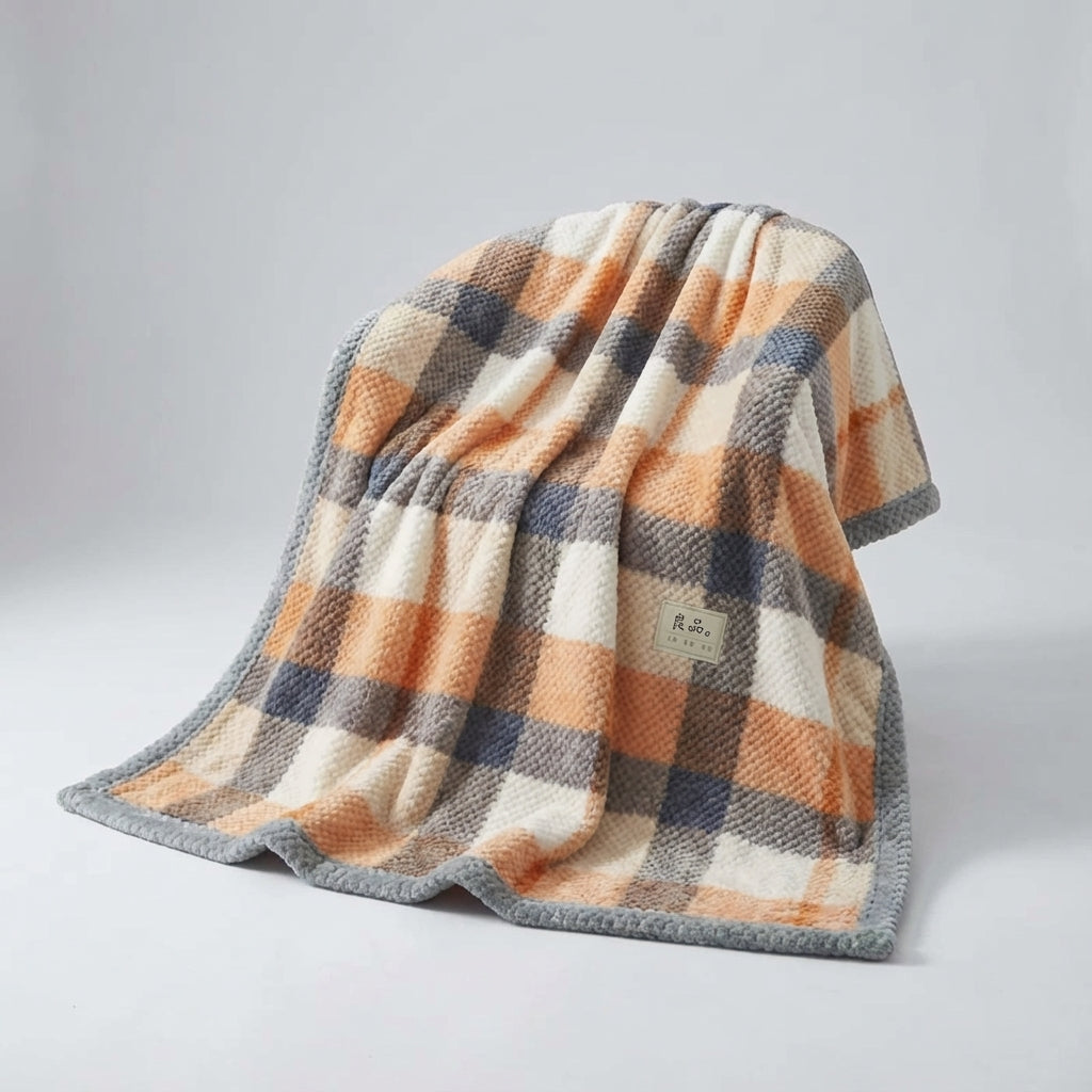 Strikket plaid