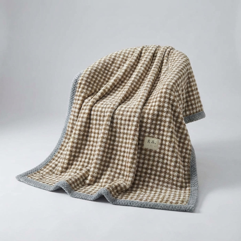 Strikket plaid
