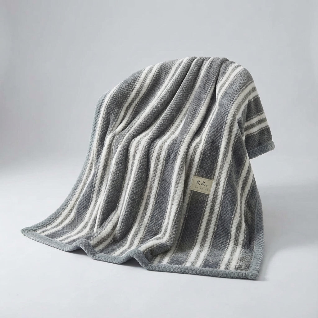 Strikket plaid