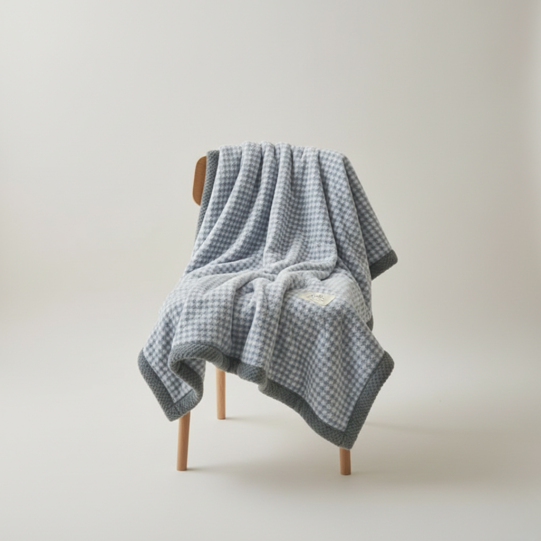 Strikket plaid