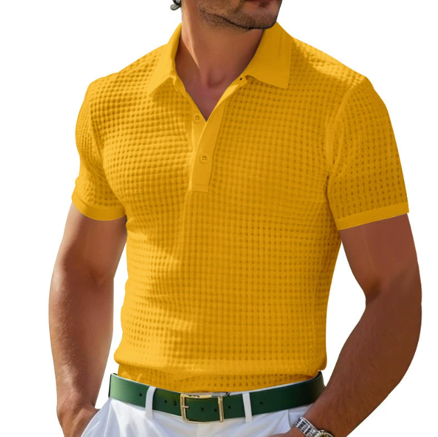 Struktureret herrepoloshirt i regular fit