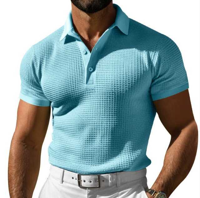 Struktureret herrepoloshirt i regular fit