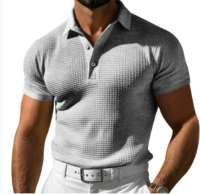 Struktureret herrepoloshirt i regular fit
