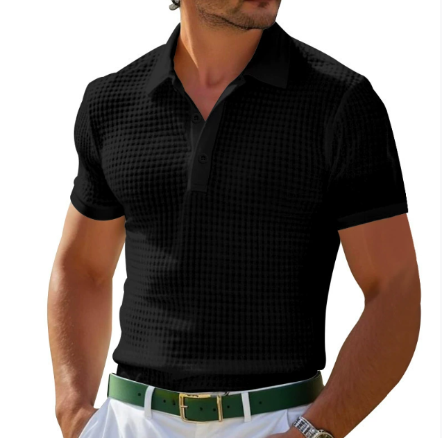 Struktureret herrepoloshirt i regular fit