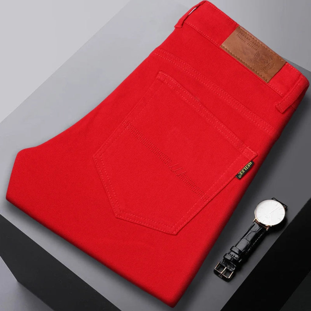 Superior stretchdenim med tapered ben til mænd