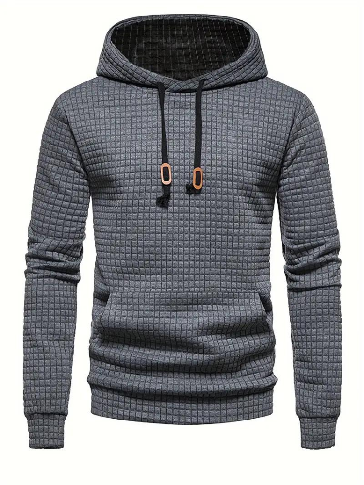 Tekstureret pullover-hættetrøje til herrer