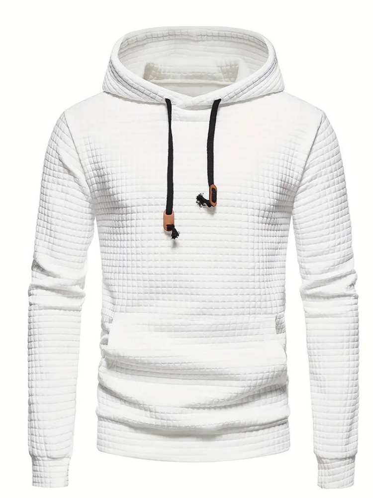 Tekstureret pullover-hættetrøje til herrer