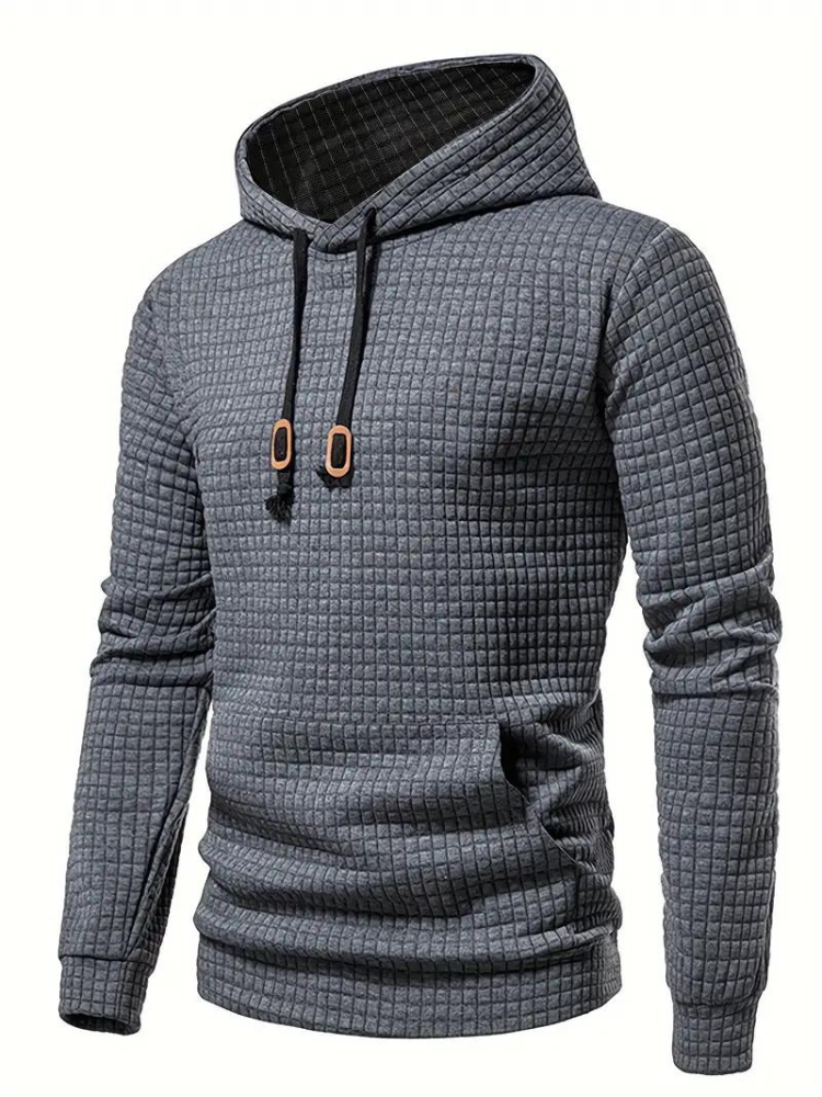 Tekstureret pullover-hættetrøje til herrer