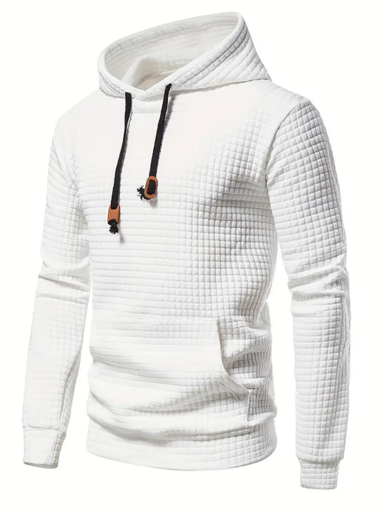 Tekstureret pullover-hættetrøje til herrer