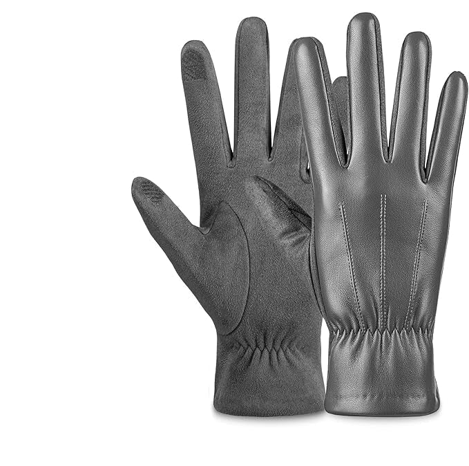 Touchscreen-vinterhandsker i ruskind