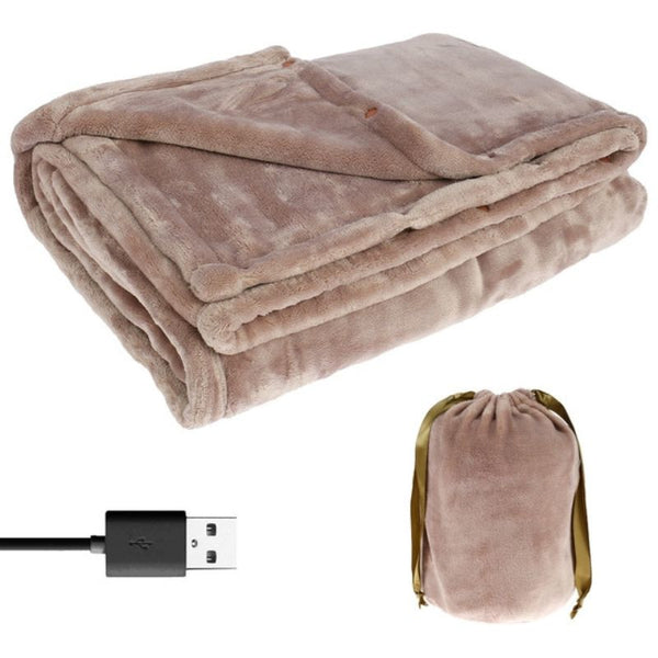 Trådløst elektrisk varmetæppe – Bærbar USB-varmeplaid i flannel