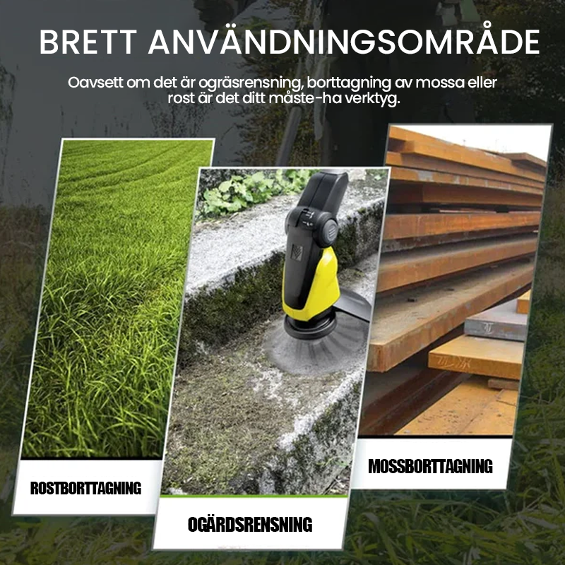 Trimmerhoved med ståltråd til effektiv ukrudtsbekæmpelse