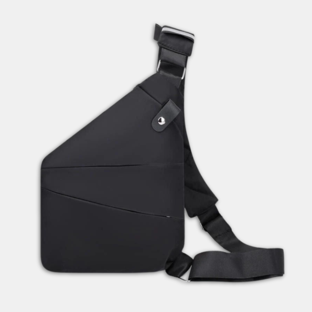 Tyverisikker crossbody-organizertaske med skjulte lynlåse