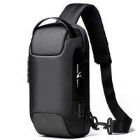 Tyverisikret og vandafvisende crossbody-taske til mænd med USB-opladning