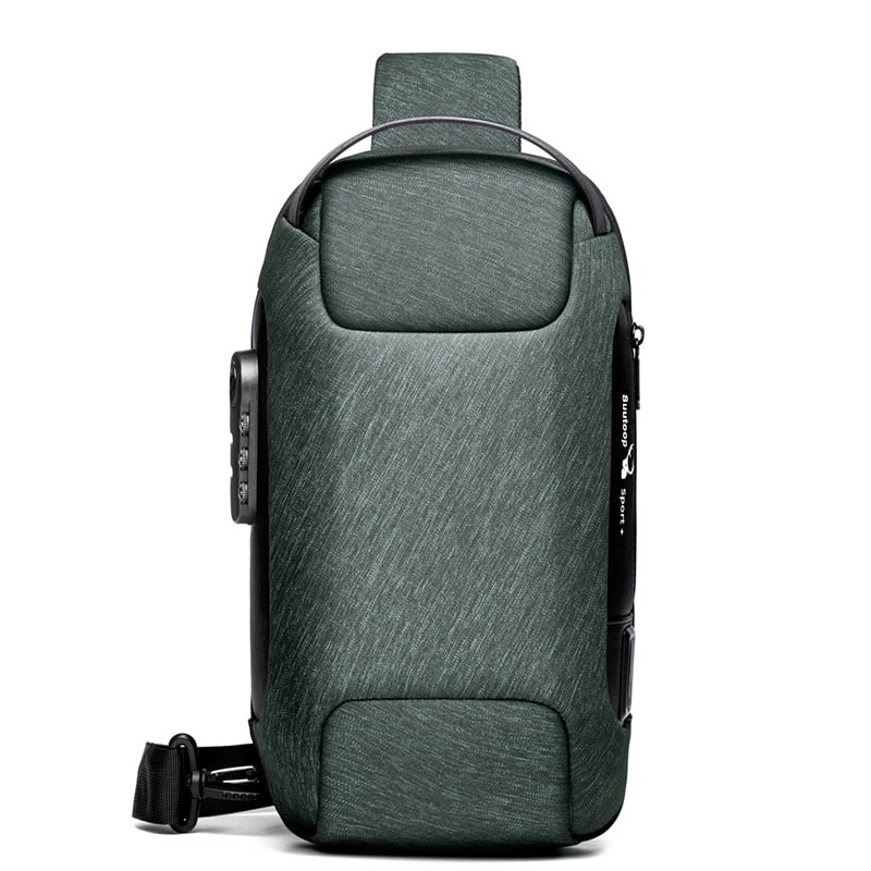 Tyverisikret og vandafvisende crossbody-taske til mænd med USB-opladning