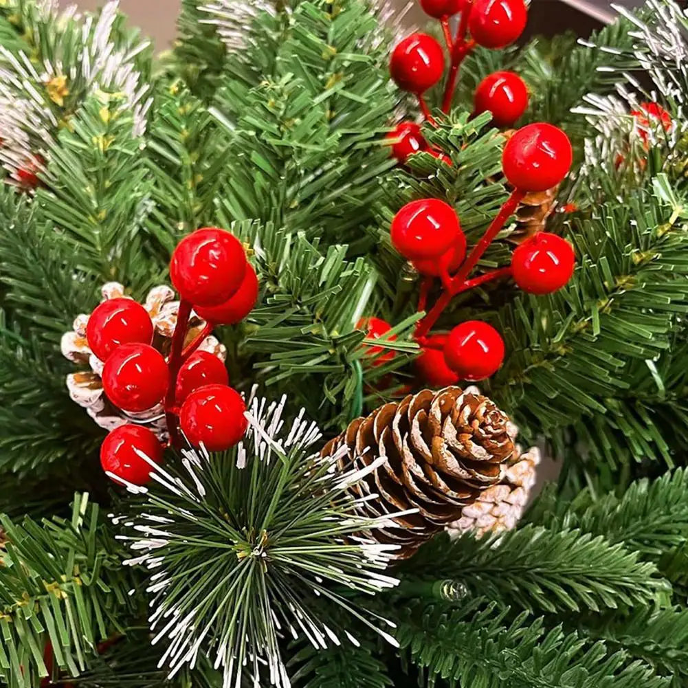 Udendørs LED-belyst julebusk til krukkefyld