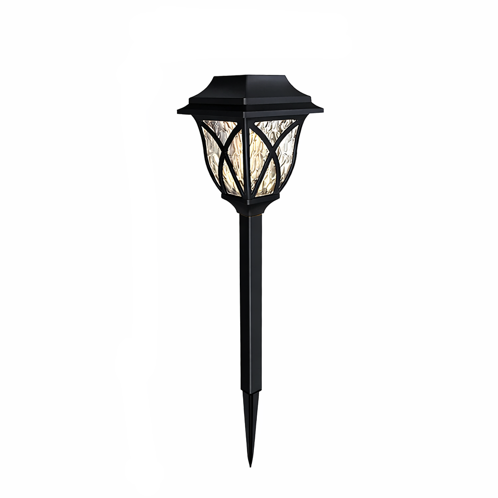 Udendørs LED-solcellelampe til have og sti med varmt lys