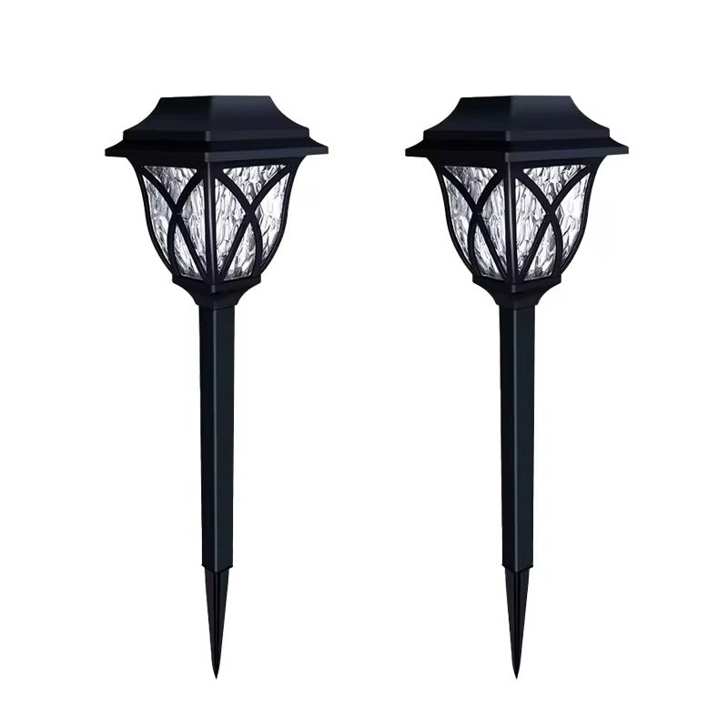 Udendørs LED-solcellelampe til have og sti med varmt lys