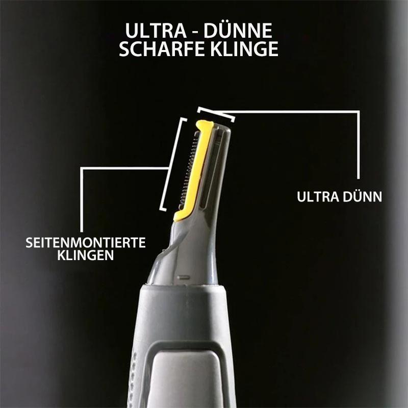 Ultrafin præcisionstrimmer | Mikro-oscillerende blade | Titanium-rustfrit stål-teknologi | Indbygget LED-belysning | Ergonomisk design