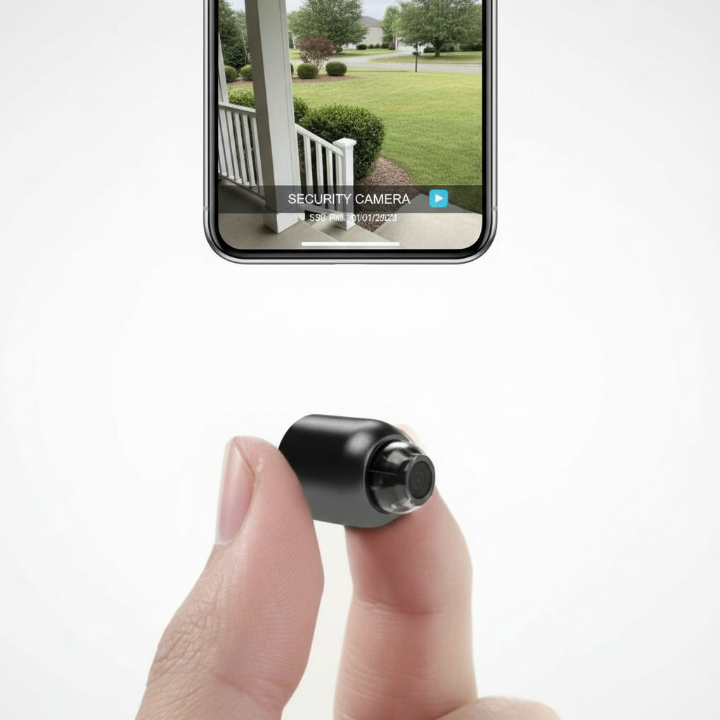 Ultralille WiFi-IP-kamera | 1080p Full HD | 120° vidvinkeloptik | Infrarødt nattesyn & bevægelsessensor | 2-vejs lyd | Verdensomspændende fjernadgang