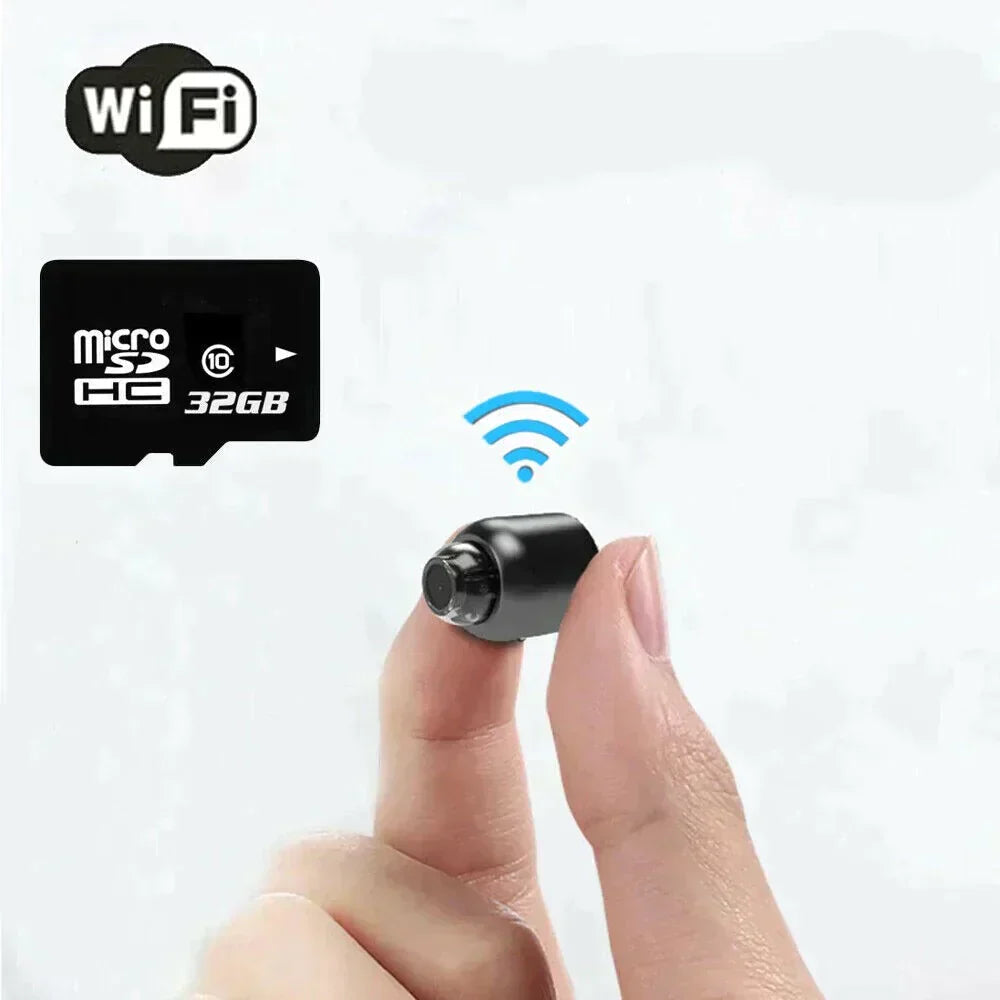Ultralille WiFi-IP-kamera | 1080p Full HD | 120° vidvinkeloptik | Infrarødt nattesyn & bevægelsessensor | 2-vejs lyd | Verdensomspændende fjernadgang