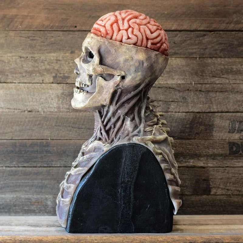 Ultrarealistisk Halloween-skeletkostume med maske