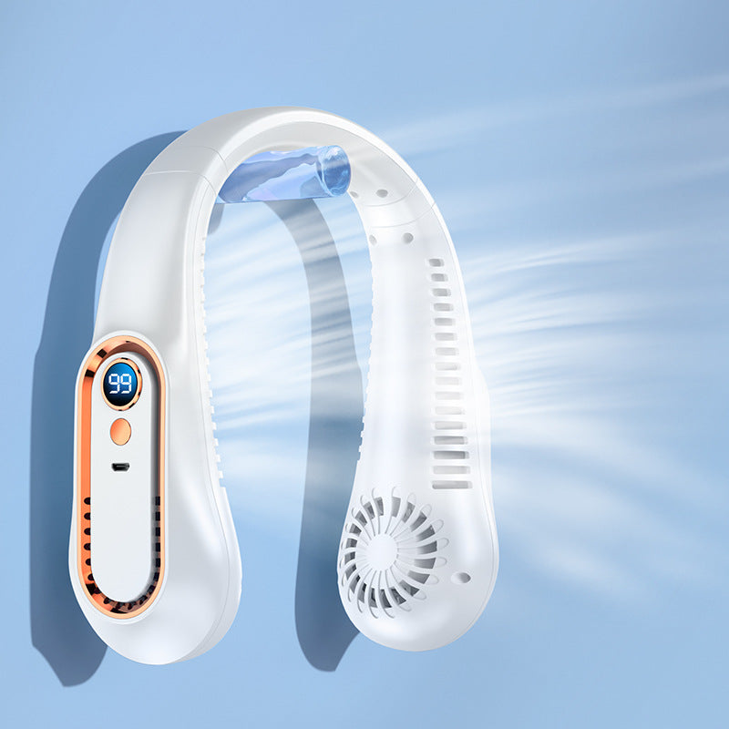 Unisex bærbar halsventilator med digitalt display