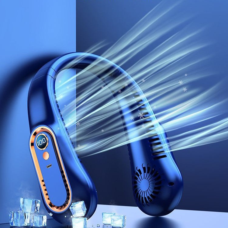 Unisex bærbar halsventilator med digitalt display
