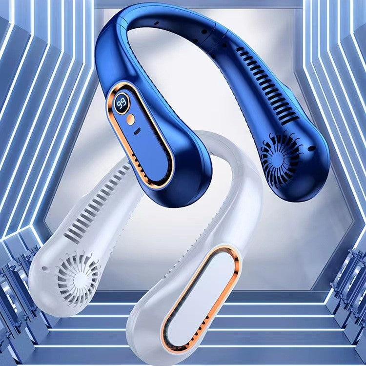 Unisex bærbar halsventilator med digitalt display