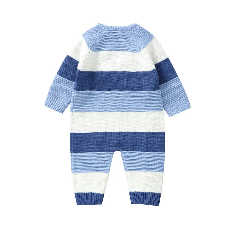 Unisex hyggelig strikket babyheldragt
