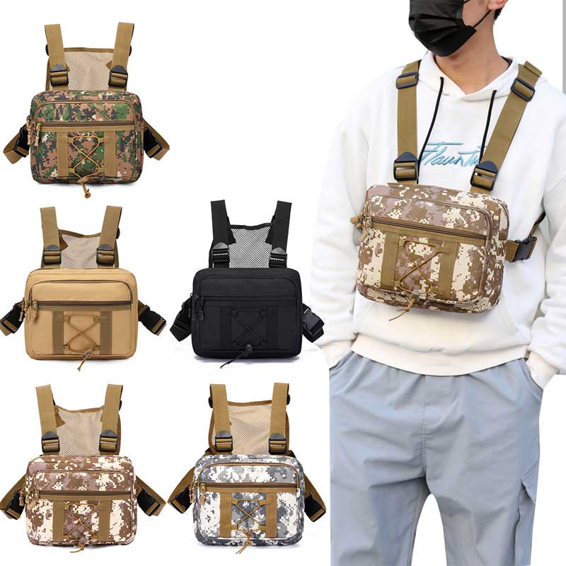 Unisex taktisk brysttaske - Vandafvisende outdoor-udstyr