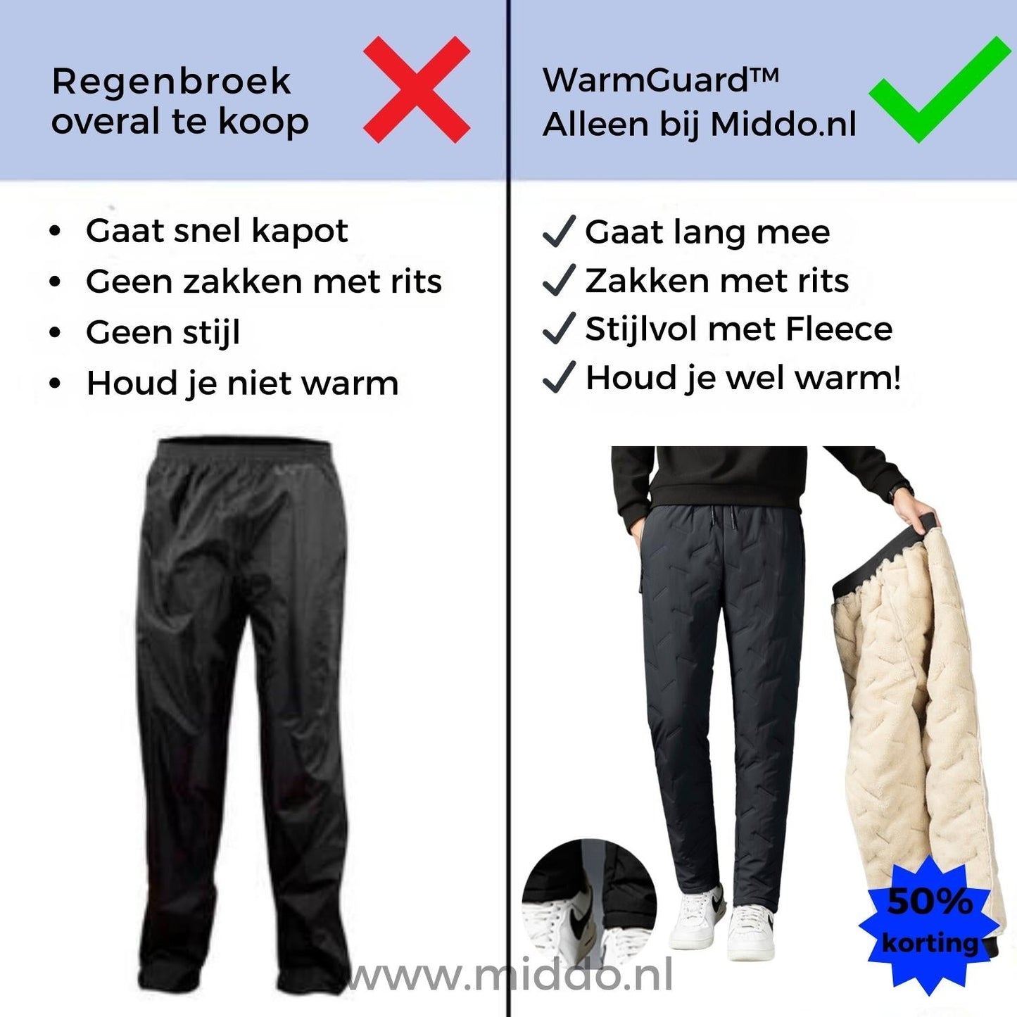 Unisex termobukser: Fleeceforede og vandtætte