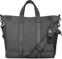 Unisex totebag til bærbar computer med flere rum og justerbar rem