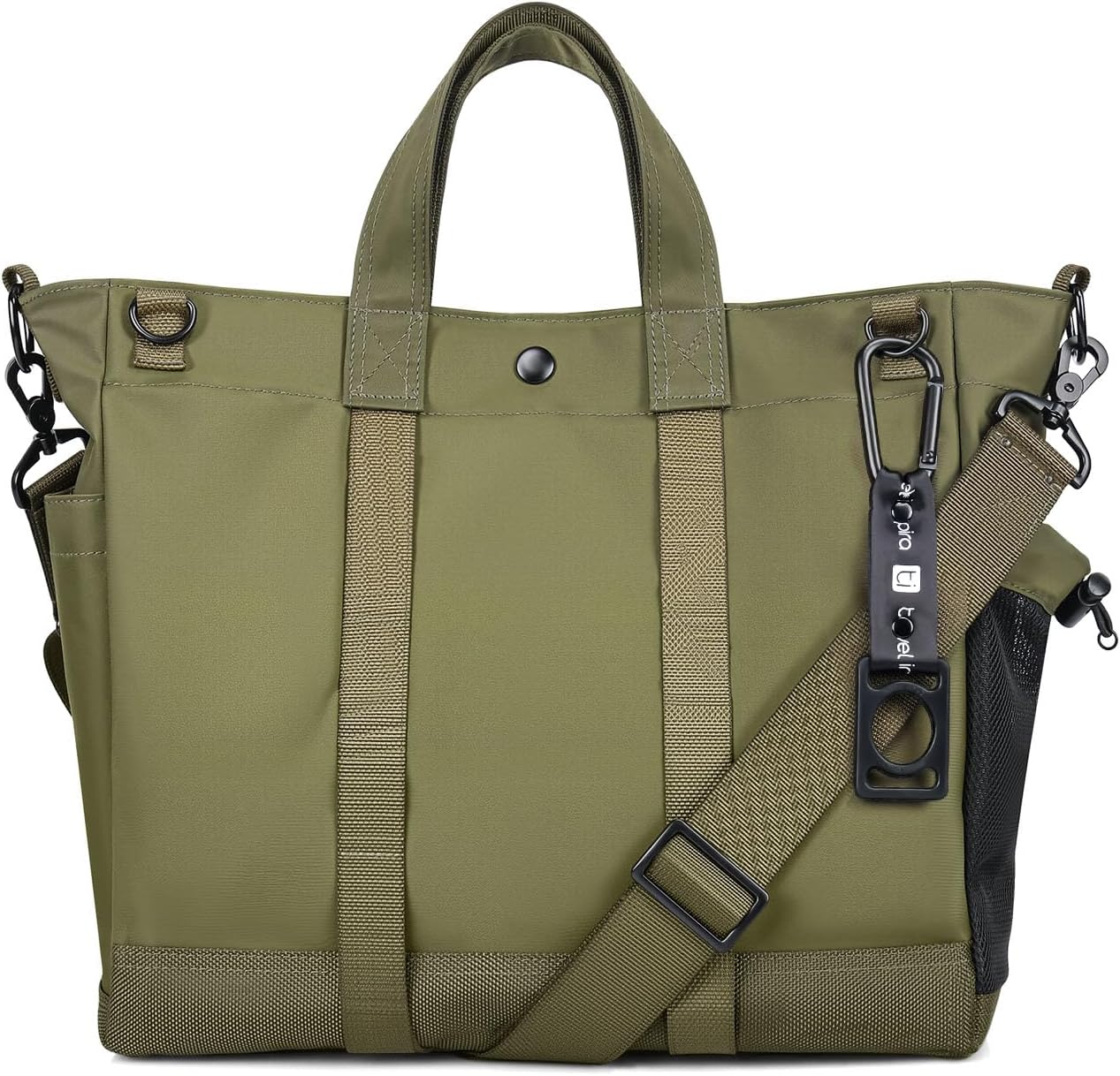 Unisex totebag til bærbar computer med flere rum og justerbar rem