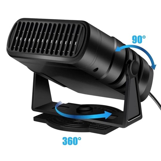 Universel 12V bilvarmer og ventilator til alle årstider