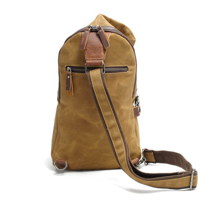 Vandafvisende canvas-crossbodytaske med tyverisikker lomme – multifunktionel